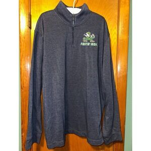 Captivating Mens Notre Dame Blue College Football Half Zip Pullover XXL